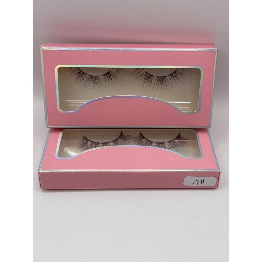 Wispy Individual False Eyelashes Black Long Voluminous Lashes 12mm Brand New